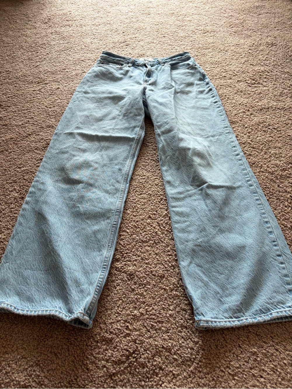 Abercrombie The Loose High Rise Light Blue Jeans